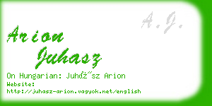 arion juhasz business card